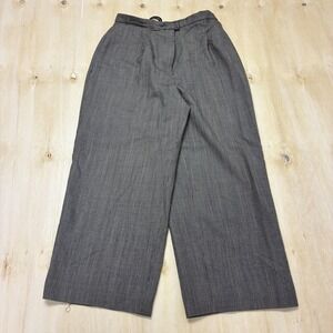 Valerie Stevens Petites Dress Pants Womens 6P Gray Wool Pleated Tweed Career